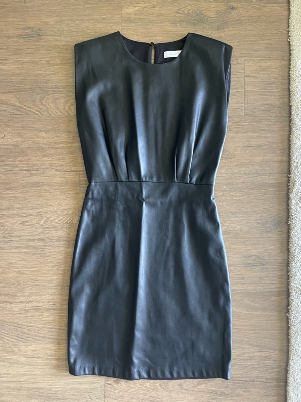 bishop + young Black Faux Leather Mini Dress